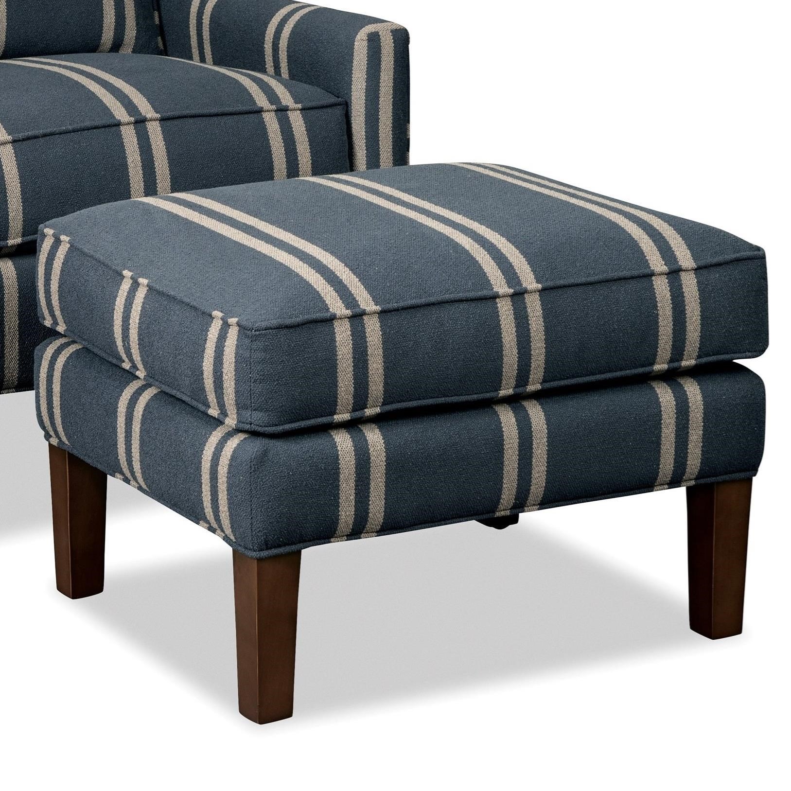 Contemporary Ottoman with Tapered Legs